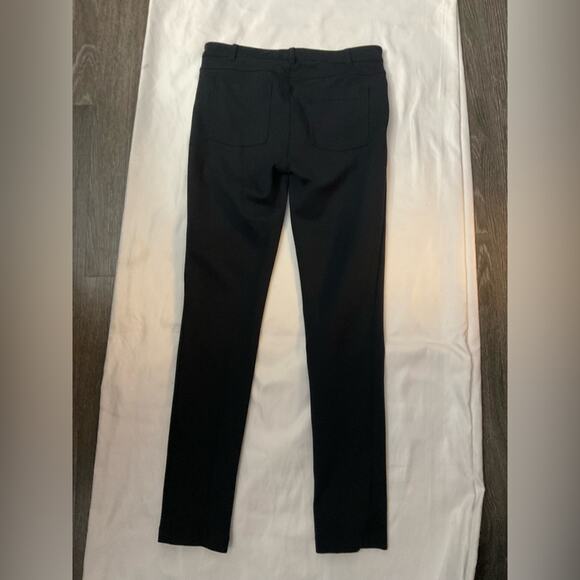 Vince Career Workwear Pants Mid Rise Black Ponte Stretch Skinny Riding Pants 6 - Picture 4 of 9